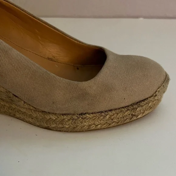 J Crew Beige Espadrille Wedges - Picture 12 of 16
